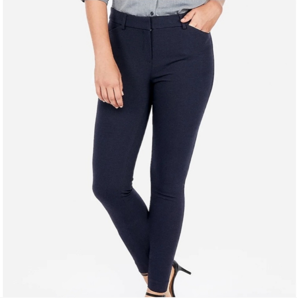 Express Women's 2 Straight Mid Rise Slim Trouser Pants